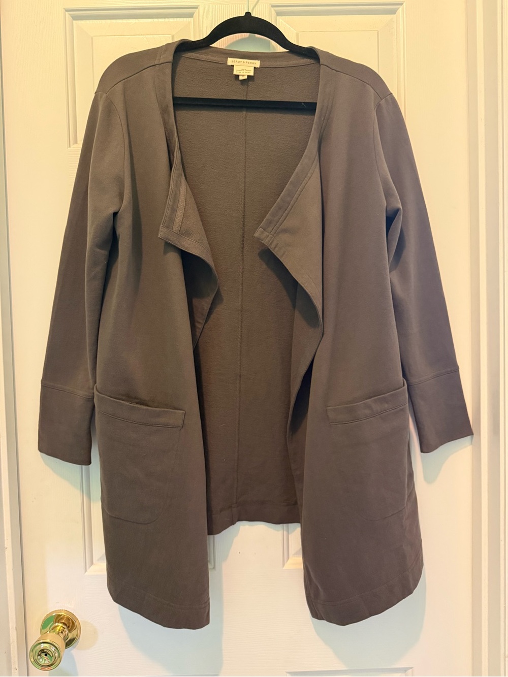 100% Organic Cotton Olive Open-Front Cardigan Jacket